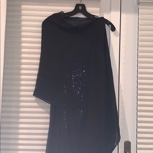 Neil Bieff ball gown  dress w/ wrap. Black size 8